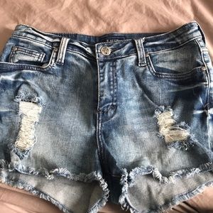 Distressed shorts